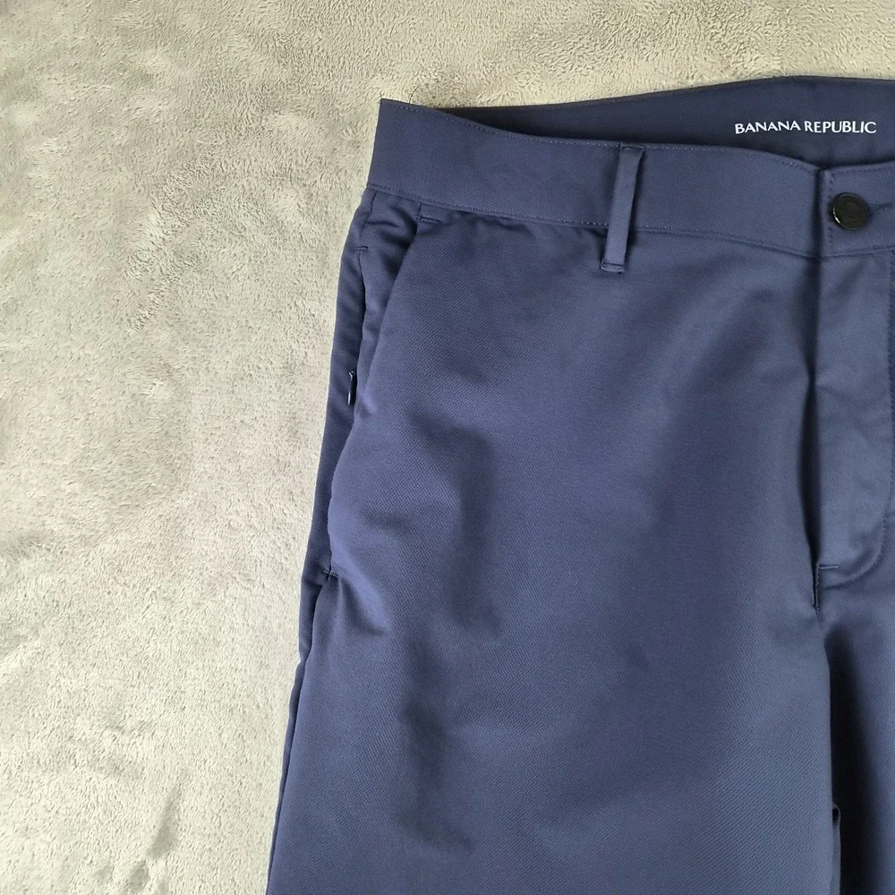 Banana Republic Golf Pants Mens 32x30 Blue Performance Stretch Chino Lightweight